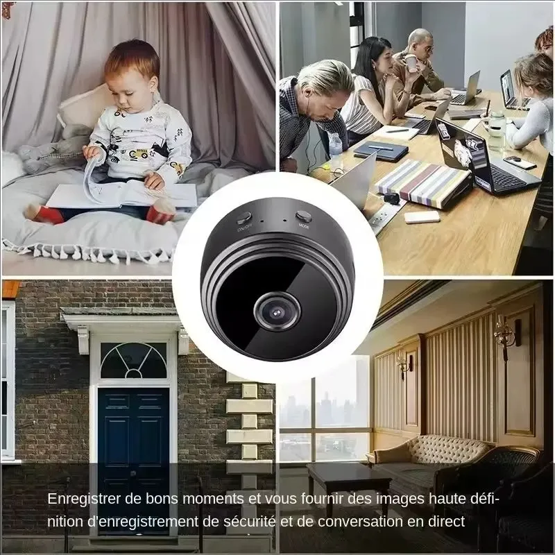 Caméra de surveillance installée dans une pièce de vie