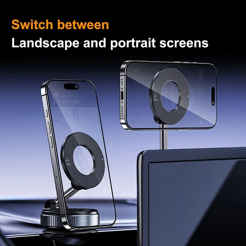 Support de téléphone à ventouse installé sur un tableau de bord