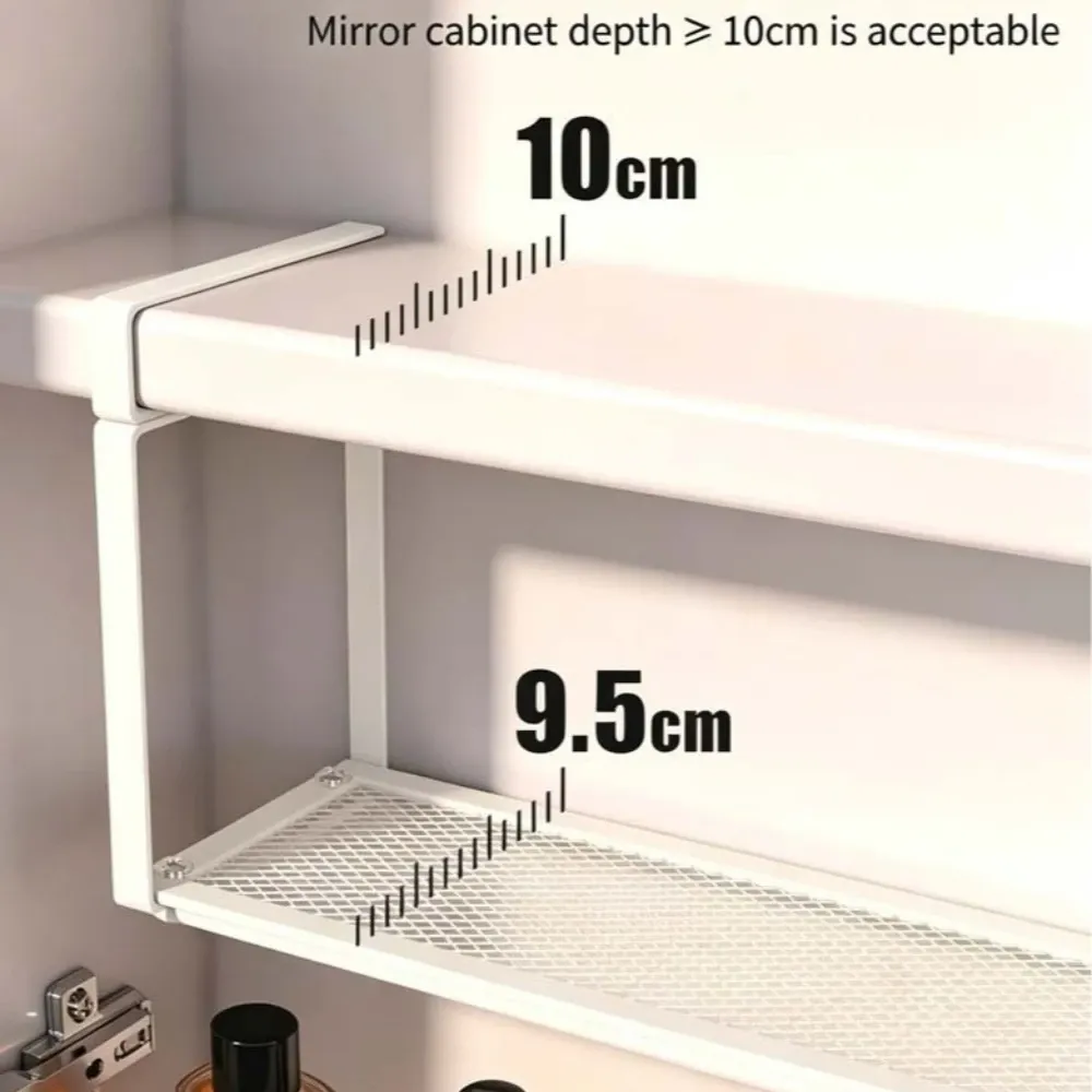 Étagère suspendue réglable et extensible pour sous-meuble, organisateur gain de place pour salle de bain 5