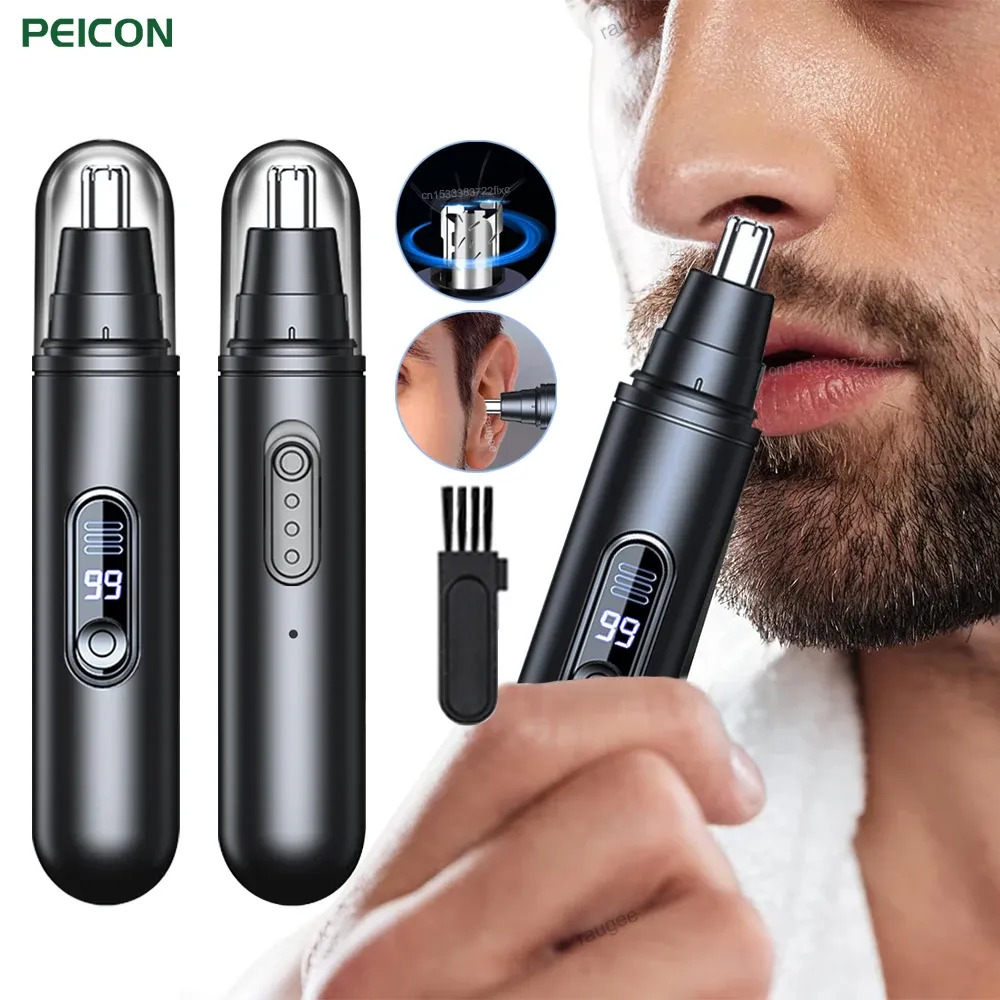 Tondeuse à poils de nez pour homme, rechargeable par USB, pour le nez, les sourcils et les oreilles, mini tondeuse électrique indolore - Image 1