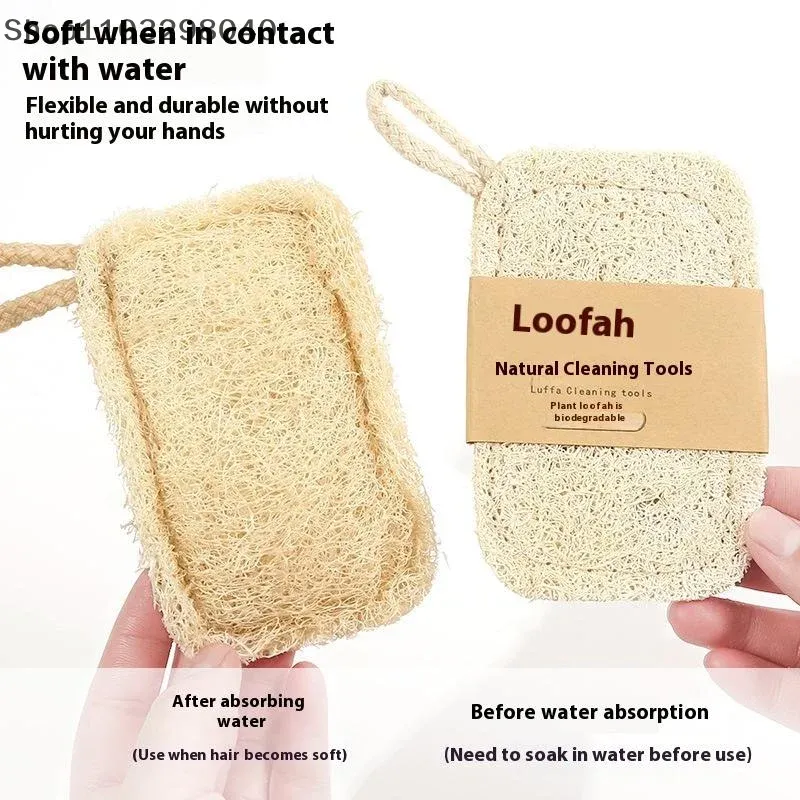 Lot de 6 éponges naturelles en luffa pour le nettoyage des plats, casseroles et taches de graisse – Tampon à récurer de cuisine 3