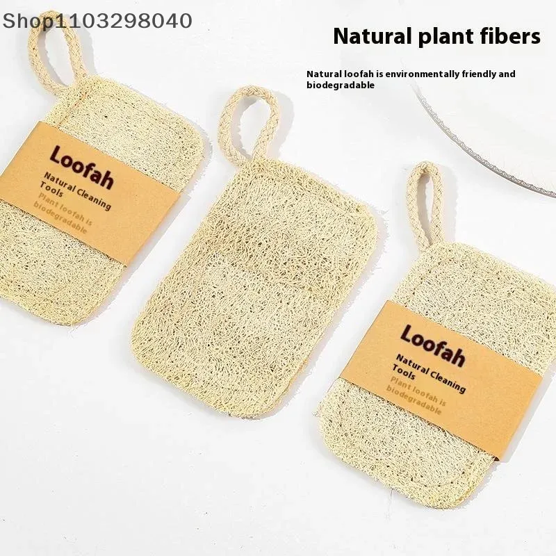 Lot de 6 éponges naturelles en luffa pour le nettoyage des plats, casseroles et taches de graisse – Tampon à récurer de cuisine 4