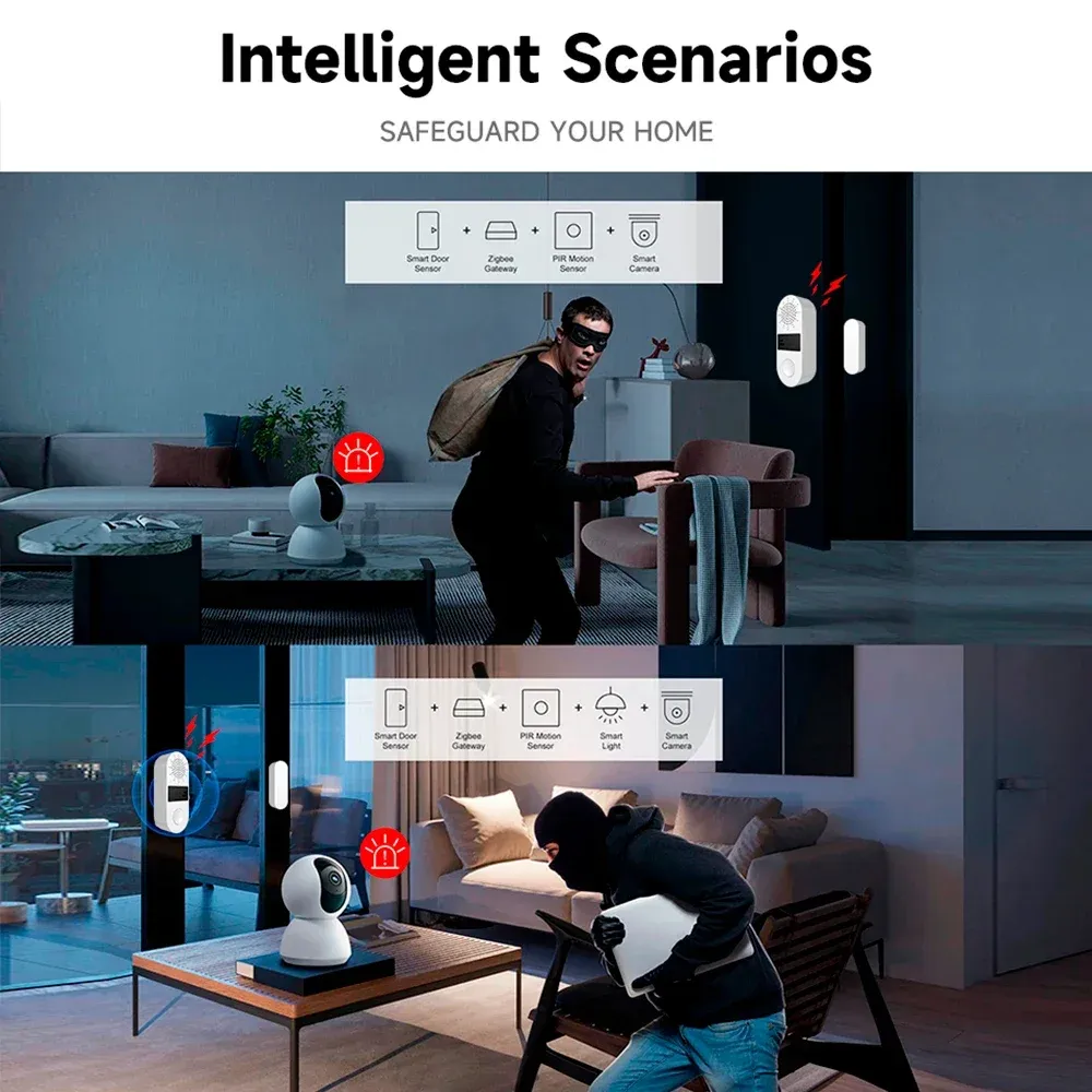 Capteur de porte intelligent Tuya en situation
