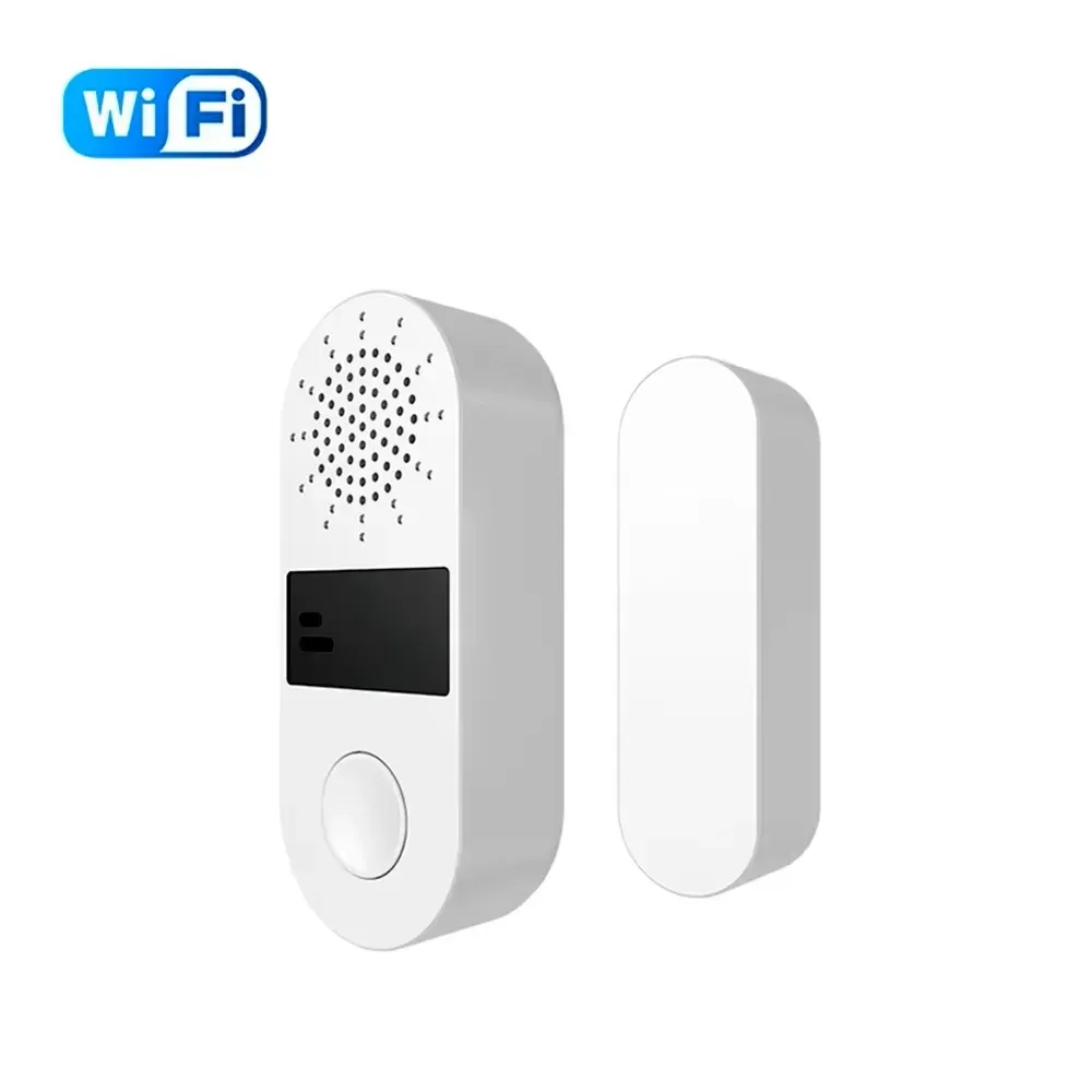 Capteur de porte intelligent Tuya WiFi, alarme sonore et lumineuse 130 dB, sans fil, compatible Smart Life et Alexa pour maison connectée, notifications en temps réel 10