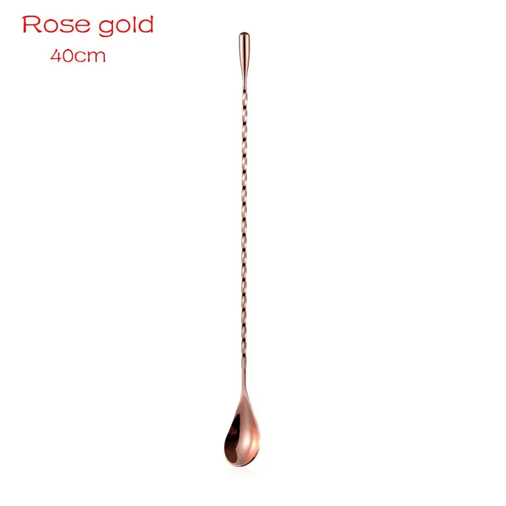 Cuillère à Cocktail en Acier Inoxydable à Long Manche Spiralé 11