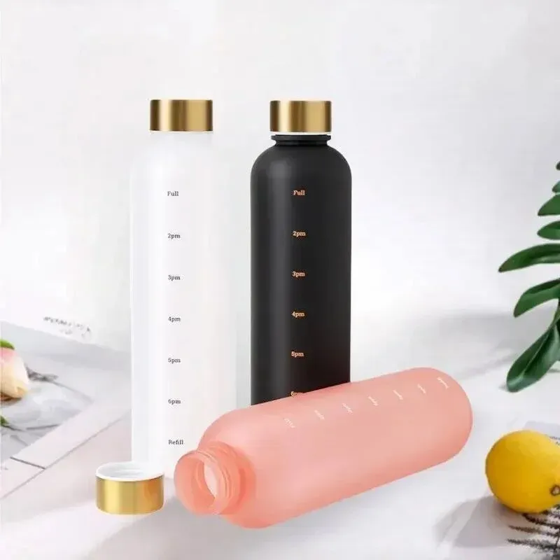 Gourde réutilisable givrée avec repère temporel