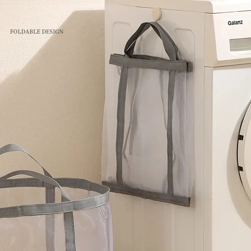 Panier à linge pliable en maille, portable, pour chaussettes et sous-vêtements, idéal pour dortoir et maison 5
