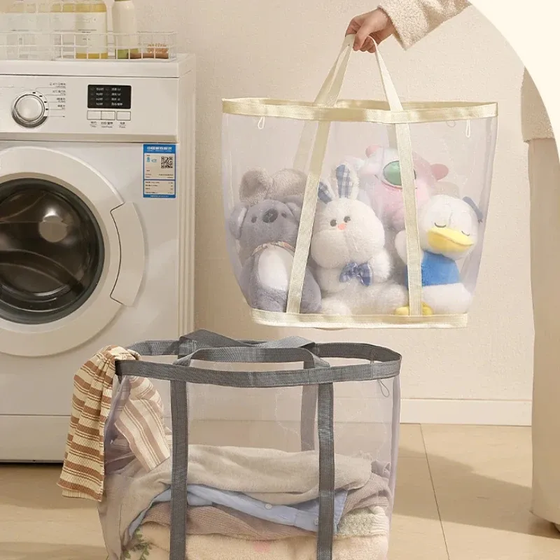 Panier à linge pliable en maille, portable, pour chaussettes et sous-vêtements, idéal pour dortoir et maison 6