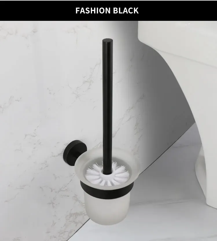 Porte-brosse de toilette mural, ambiance salle de bain