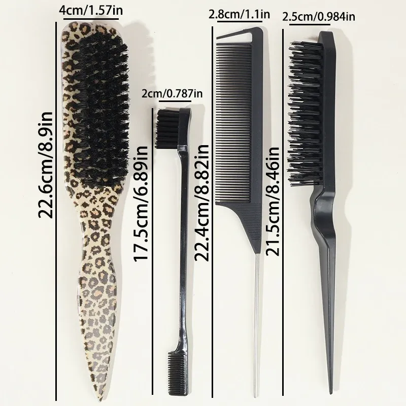 Brosse à cheveux à poils pour coiffure slick back