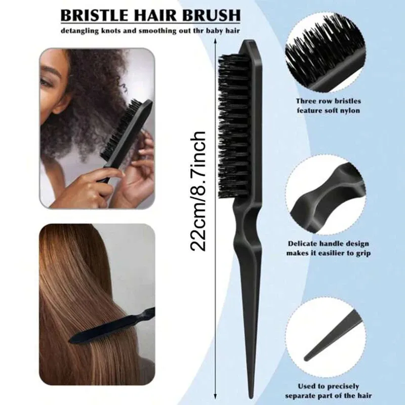Brosse pour queue de cheval structurée