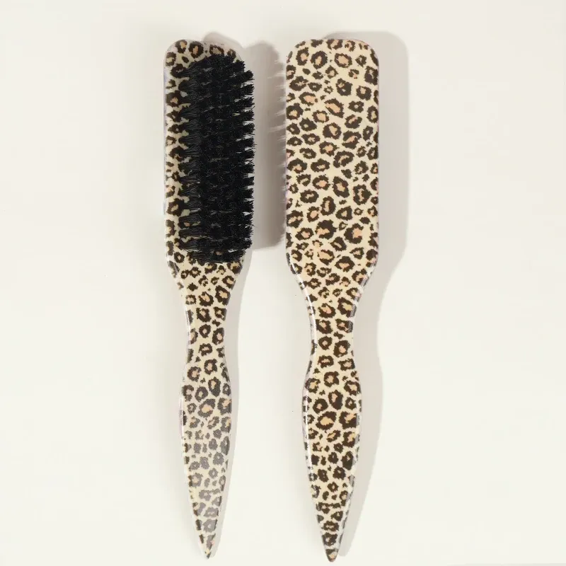 Brosse à cheveux à poils pour coiffure slick back, queue de cheval et chignon – Lissage des baby hairs, contrôle des bords et crêpage 7