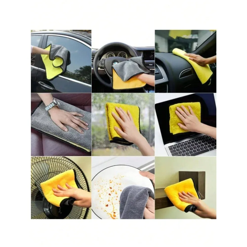 Serviettes de nettoyage en microfibre, vue d'ensemble