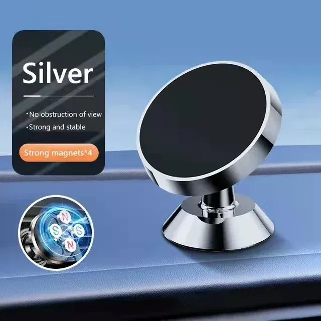 Support magnétique de téléphone pour voiture, support GPS pour iPhone 14, 13, 12 Pro, Xiaomi, Huawei, Samsung, OnePlus 9
