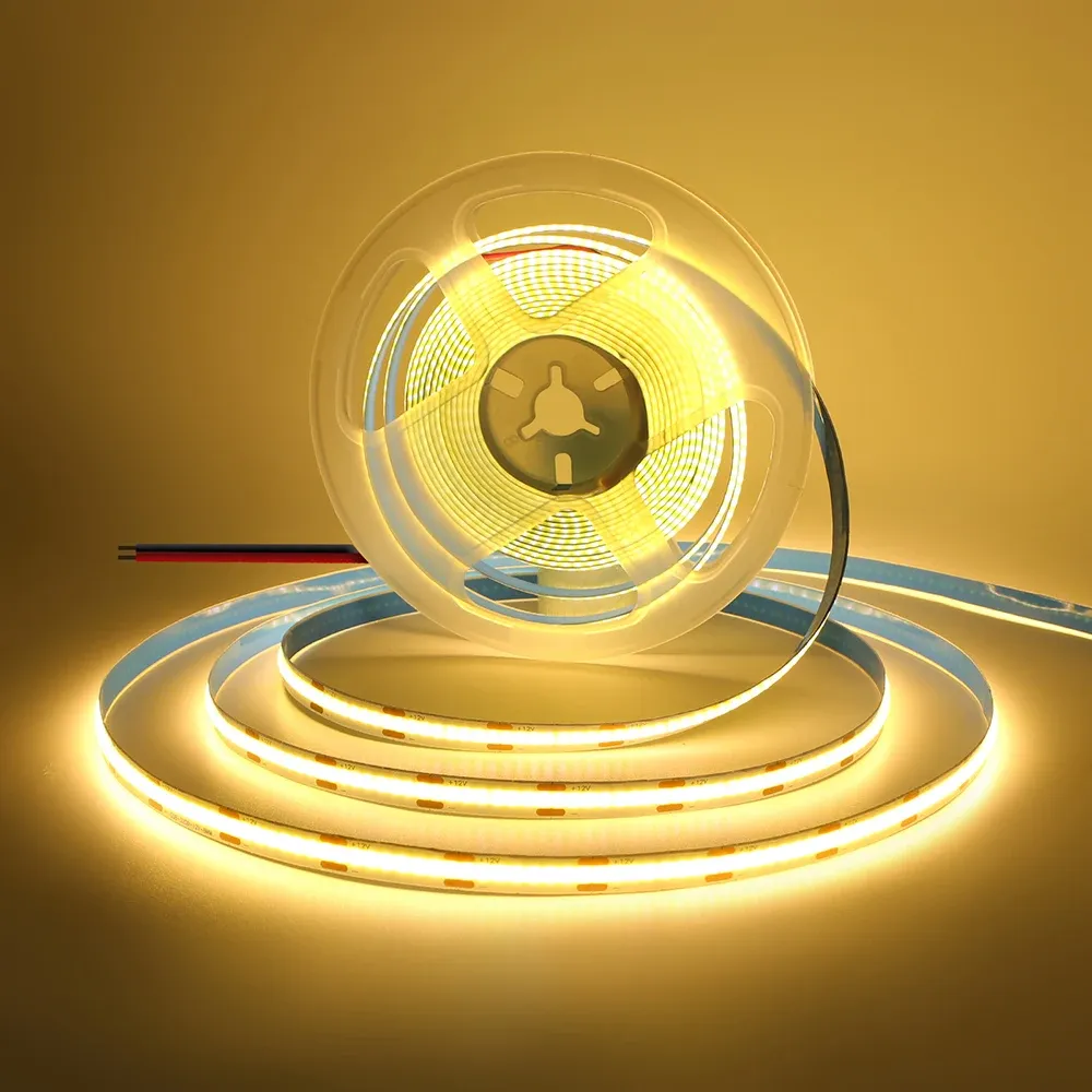 Ruban LED COB PCB, largeur 3 mm, 5 mm, 8 mm, 5 V, 12 V, 24 V, 320 LED/m, ruban souple haute luminosité, blanc neutre chaud, rouge, vert, bleu, 0,5 m, 5 m 7