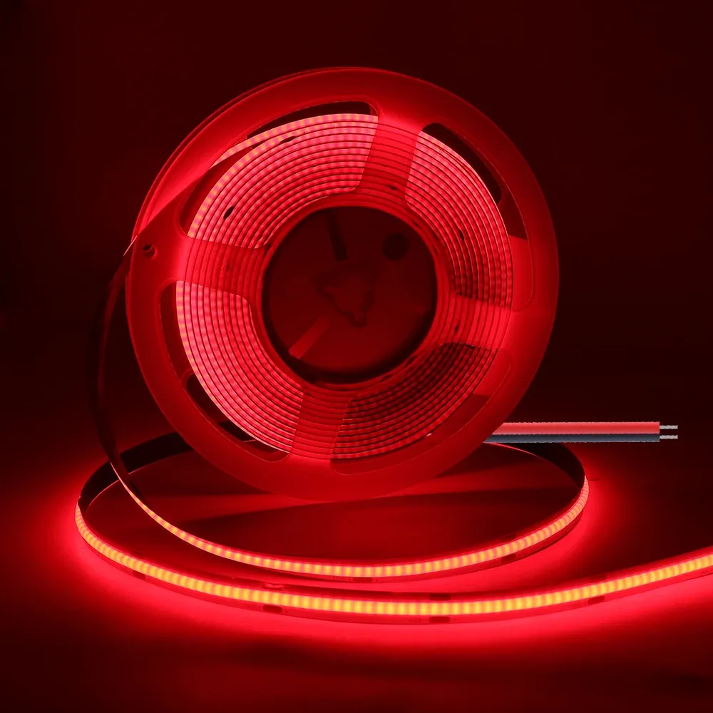 Ruban LED COB PCB, largeur 3 mm, 5 mm, 8 mm, 5 V, 12 V, 24 V, 320 LED/m, ruban souple haute luminosité, blanc neutre chaud, rouge, vert, bleu, 0,5 m, 5 m 10
