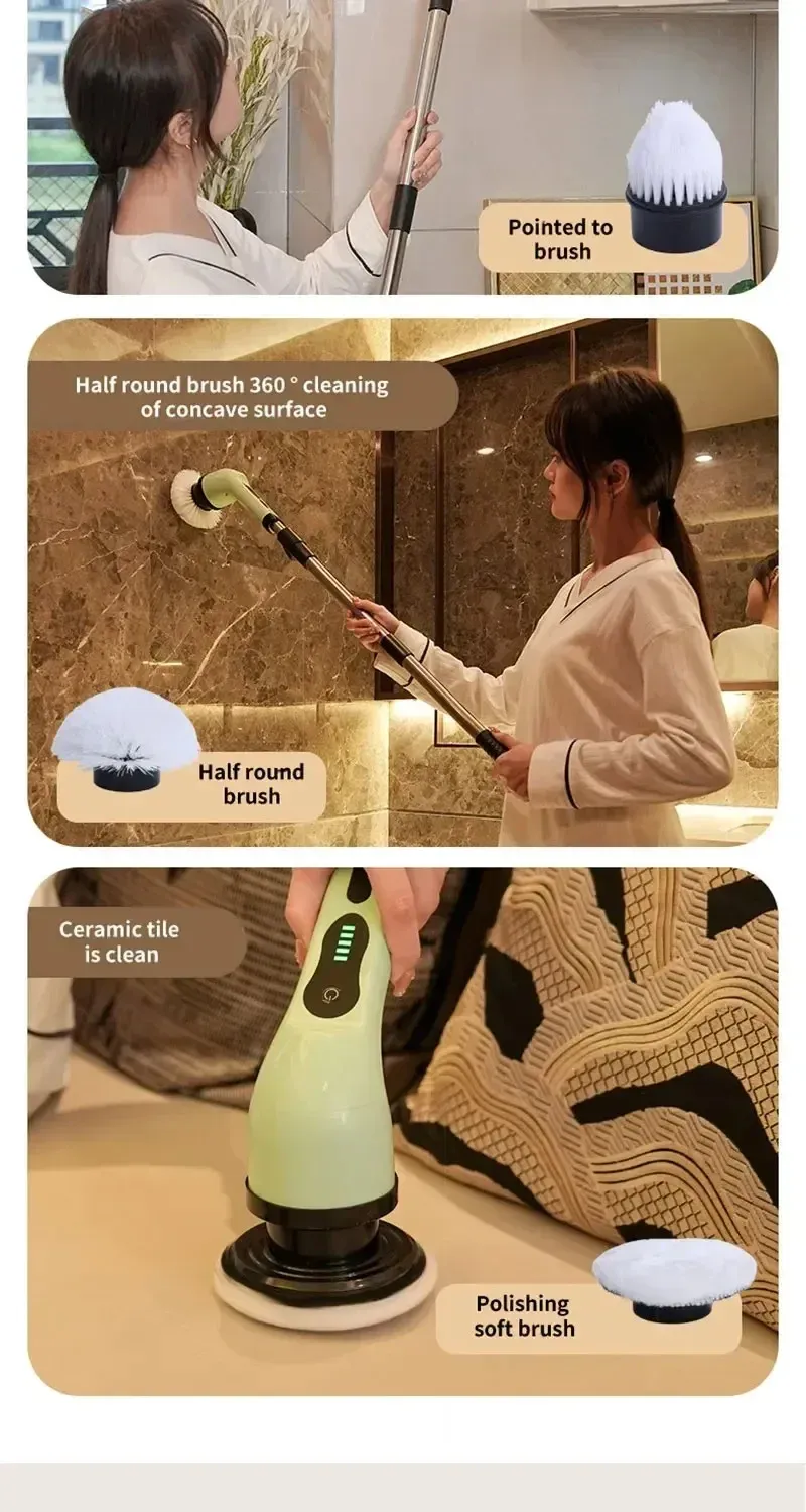 Brosse de nettoyage électrique, mise en situation