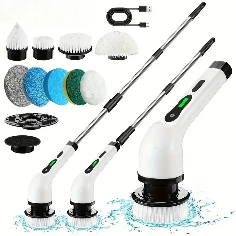 Brosse de nettoyage électrique rotative sans fil, multifonctionnelle et portable pour cuisine et salle de bain 12