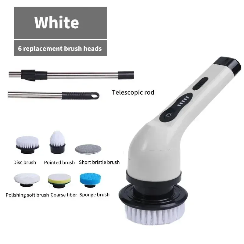 Brosse de nettoyage électrique rotative sans fil, multifonctionnelle et portable pour cuisine et salle de bain 10