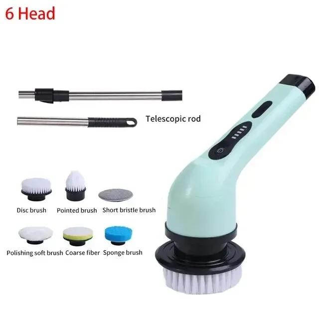Brosse de nettoyage électrique rotative sans fil, multifonctionnelle et portable pour cuisine et salle de bain 8