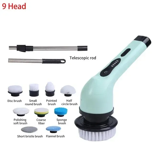 Brosse de nettoyage électrique rotative sans fil, multifonctionnelle et portable pour cuisine et salle de bain 9