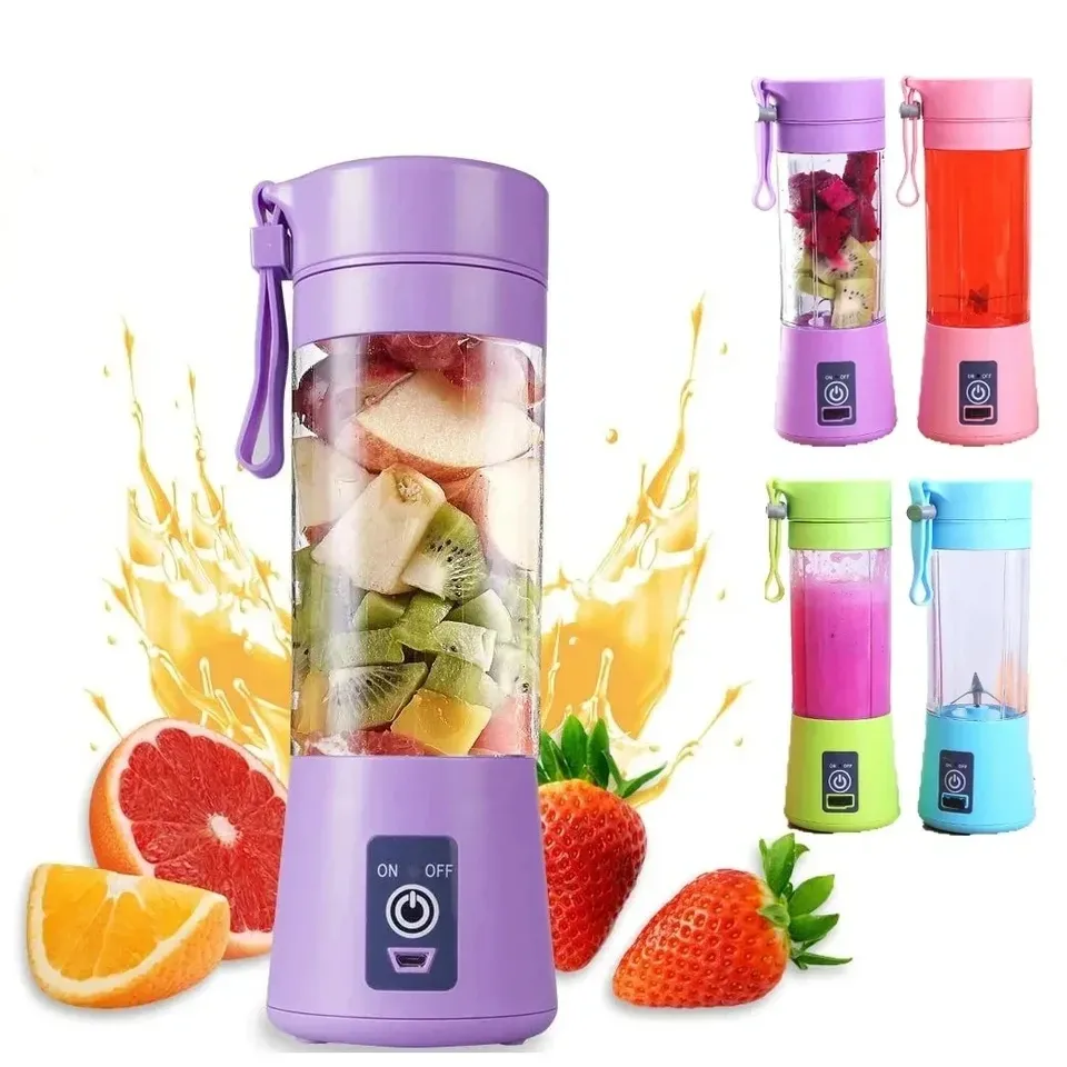 Mélangeur électrique portable JU479 avec mini bouteille, idéal pour milkshakes et fruits