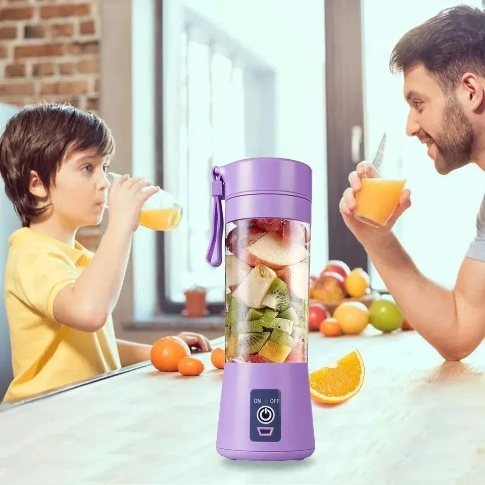 Mélangeur électrique portable JU479 avec mini bouteille, idéal pour milkshakes et fruits 2