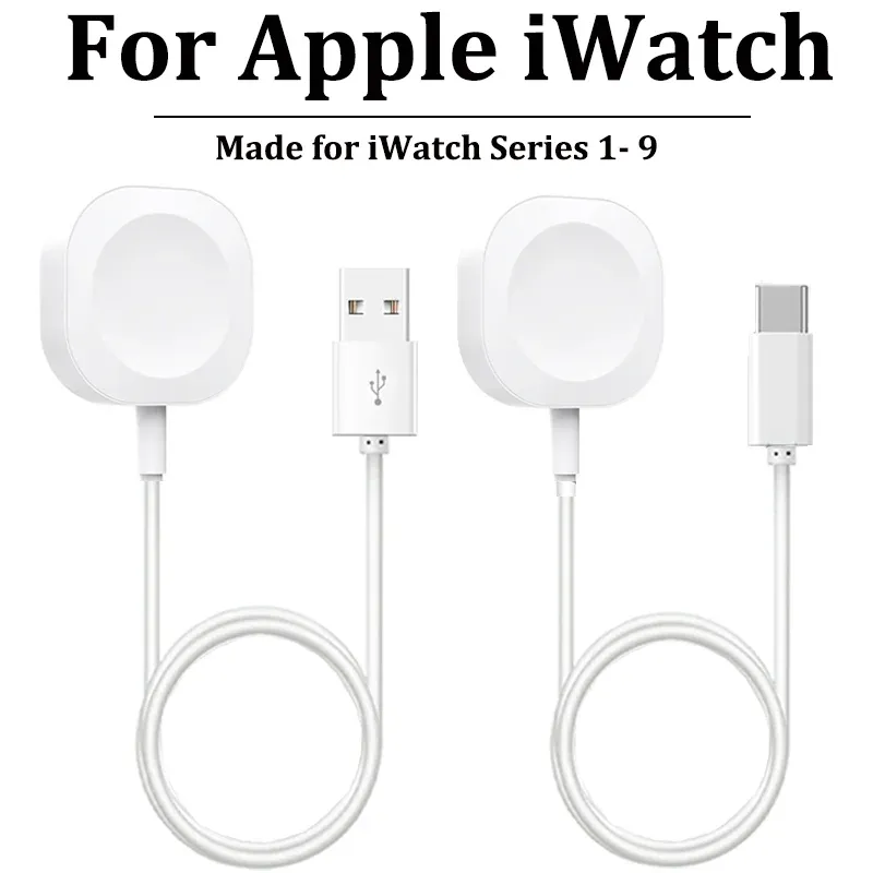 Chargeur magnétique sans fil pour Apple Watch Séries 9, 8, 7, 6, 5, 4, SE, câble de charge rapide USB-C pour iWatch Séries 6, 5, 3, 2, 1 - Image 1