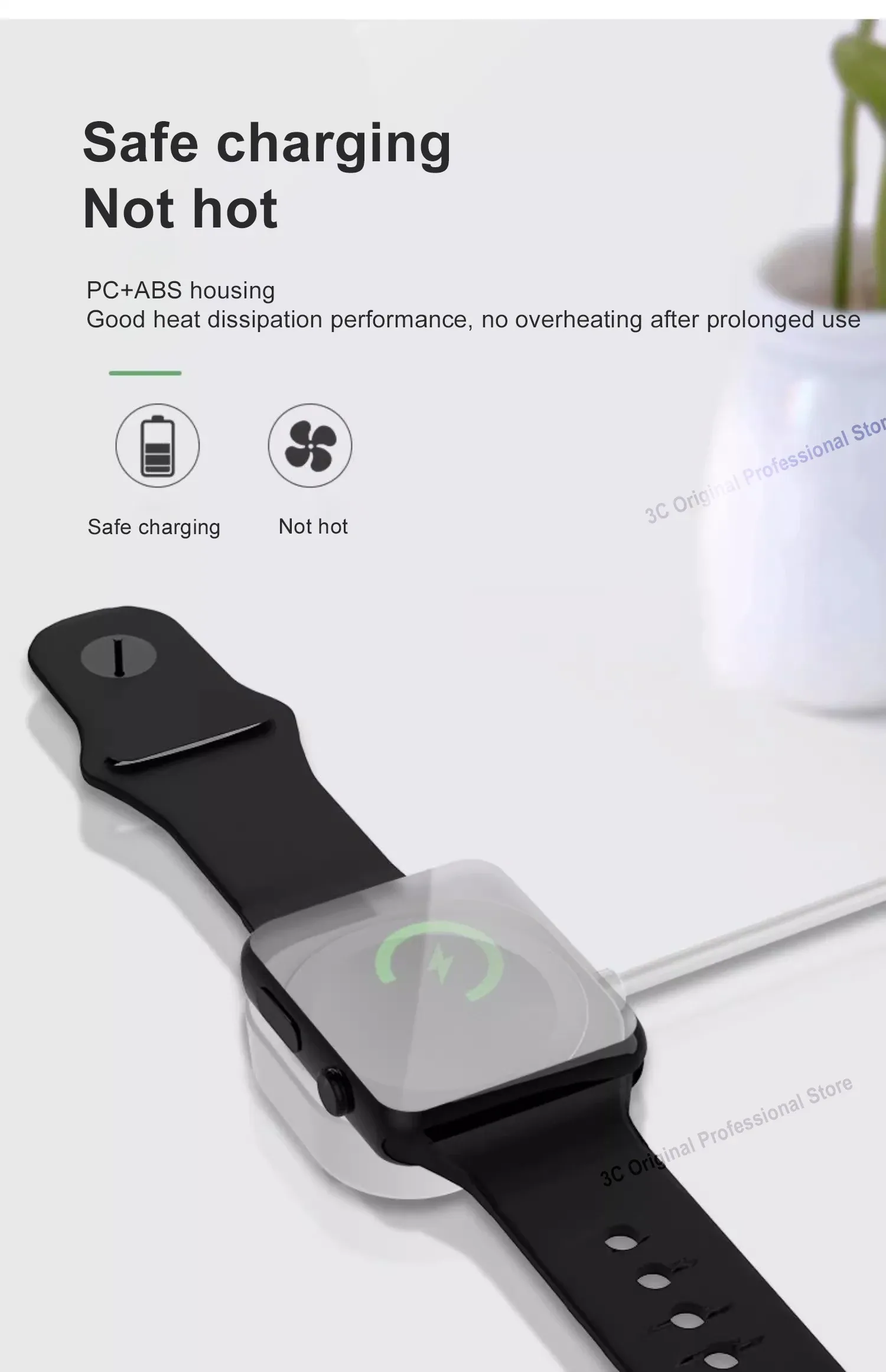 Chargeur magnétique sans fil, gros plan