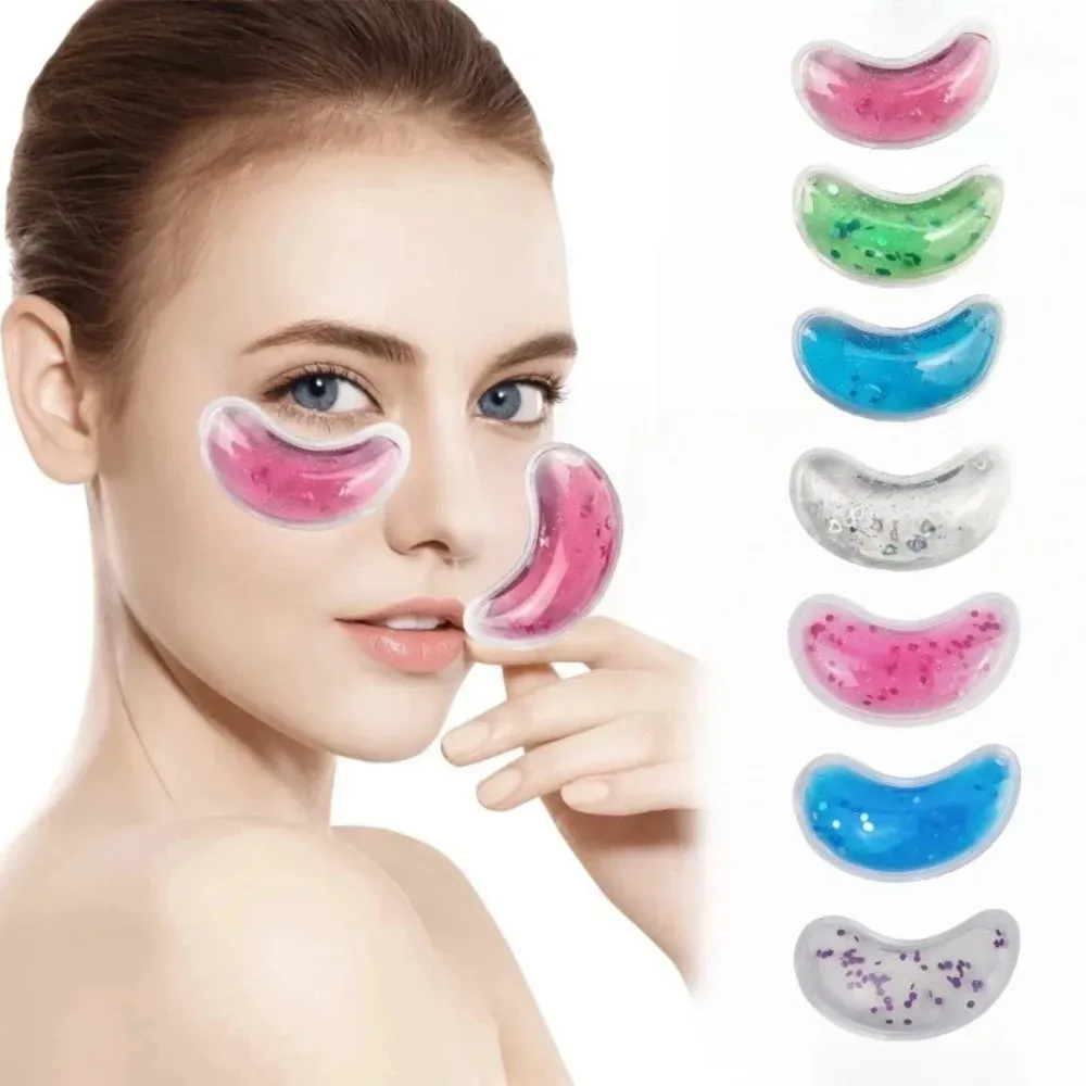 Masque oculaire en gel réutilisable chaud et froid pour la fatigue, les gonflements et les cernes - Image 1