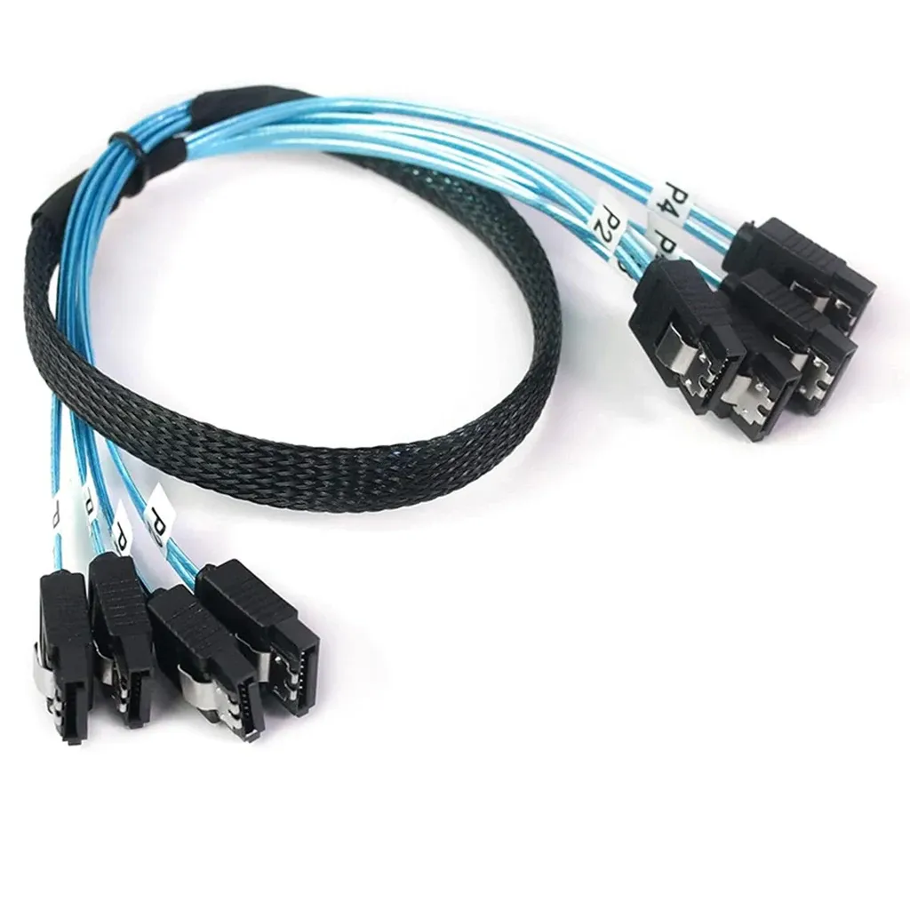 Câble adaptateur SATA 7 broches femelle coudé 90° / 180° à gaine tressée 3