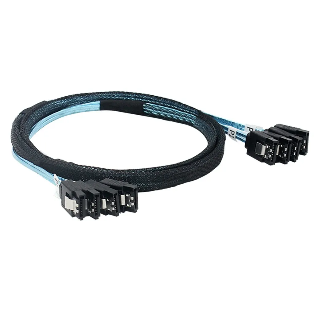Câble adaptateur SATA 7 broches femelle coudé 90° / 180° à gaine tressée 2