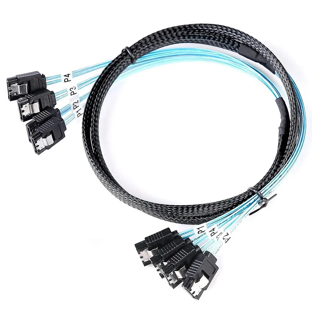 Câble adaptateur SATA 7 broches femelle coudé 90° / 180° à gaine tressée 5