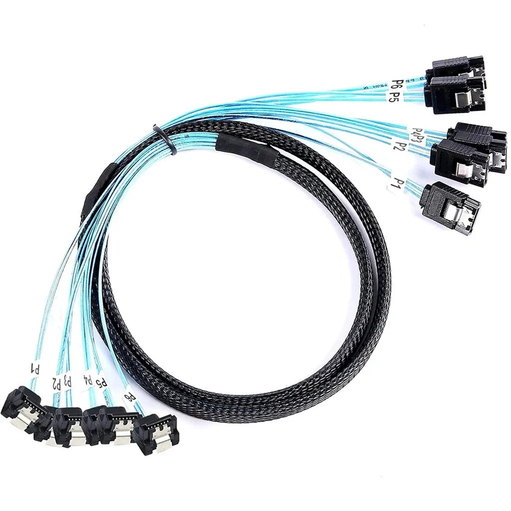 Câble adaptateur SATA 7 broches femelle coudé 90° / 180° à gaine tressée 9