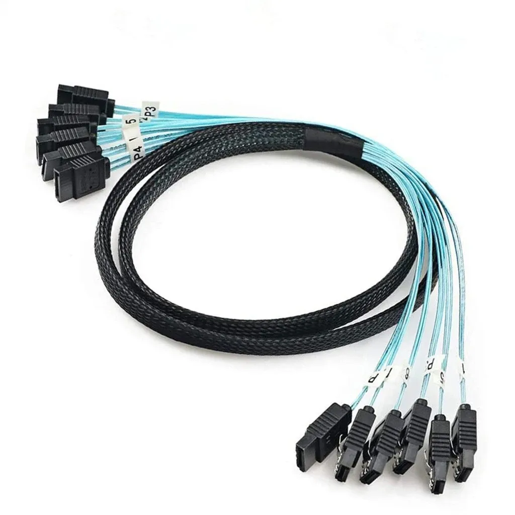 Câble adaptateur SATA 7 broches femelle coudé 90° / 180° à gaine tressée 8
