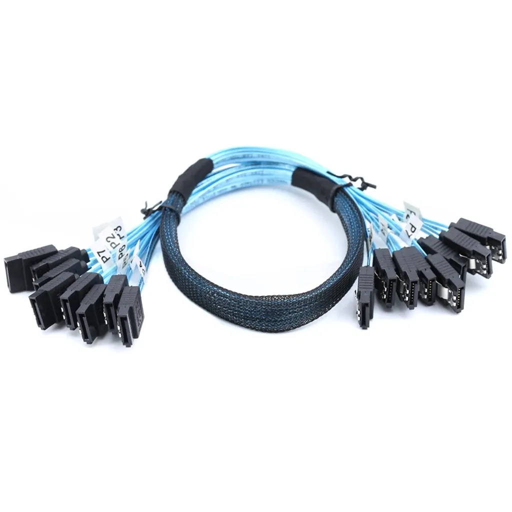 Câble adaptateur SATA 7 broches femelle coudé 90° / 180° à gaine tressée 7