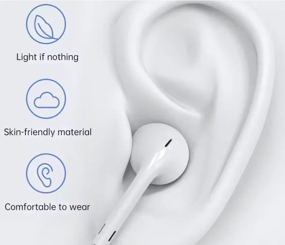 Écouteurs filaires Type-C intra-auriculaires à embout plat, compatibles iPhone 15, 16 et 17, Samsung, Xiaomi, Vivo, OPPO et OnePlus 3