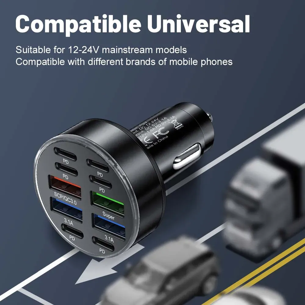 Chargeur de voiture, finitions premium
