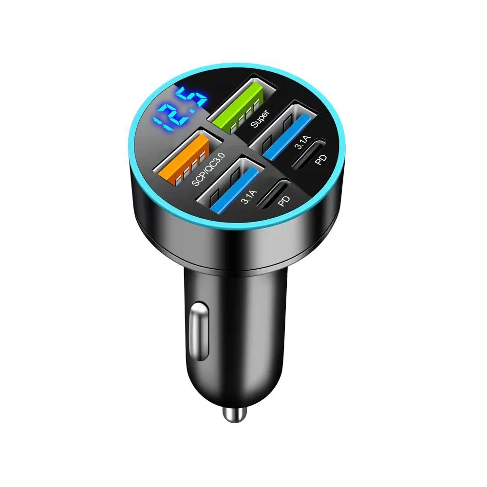 Chargeur de voiture 350 W à 10 ports, charge rapide PD et QC 3.0, USB-C, adaptateur de charge pour iPhone, Samsung, Huawei et Xiaomi 10