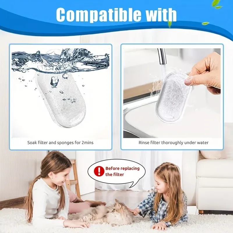 Fontaine à eau pour chien avec filtre de remplacement