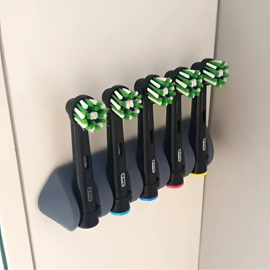 Support mural pour tête de brosse à dents électrique Oral-B, adhésif puissant pour 4 à 6 têtes de brosse 6