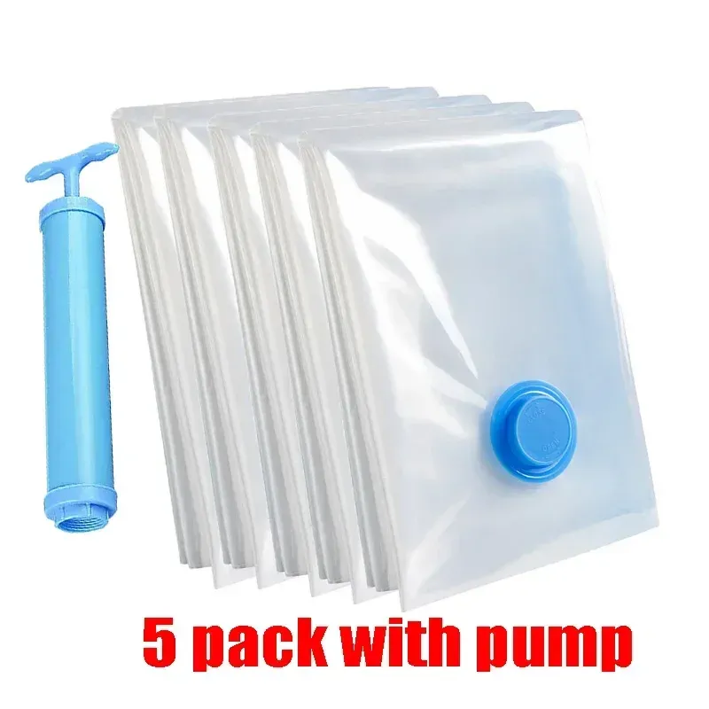 Sacs de rangement sous vide avec pompe à main pour vêtements, couvertures et literie 11