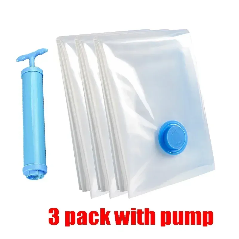 Sacs de rangement sous vide avec pompe à main pour vêtements, couvertures et literie 7