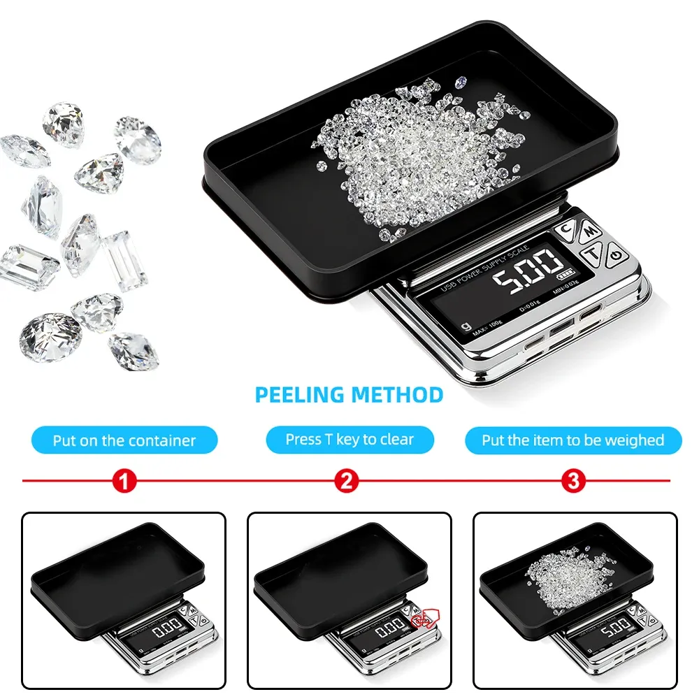 Plateau de pesée et écran LCD