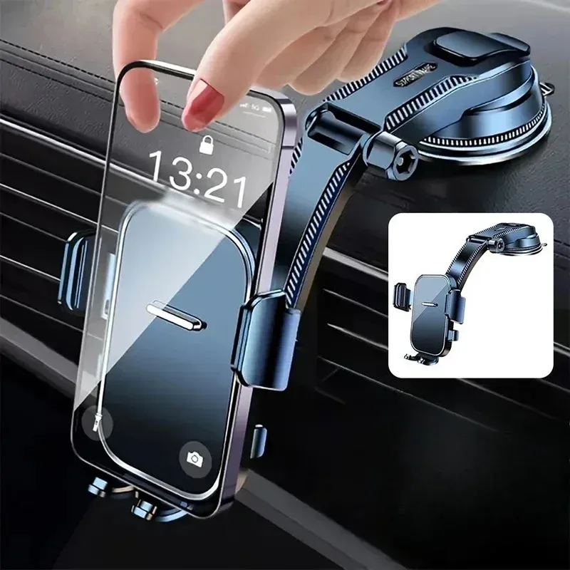 Support de téléphone universel pour voiture à fixation sur tableau de bord, rotation à 360° et tige d'extension 1