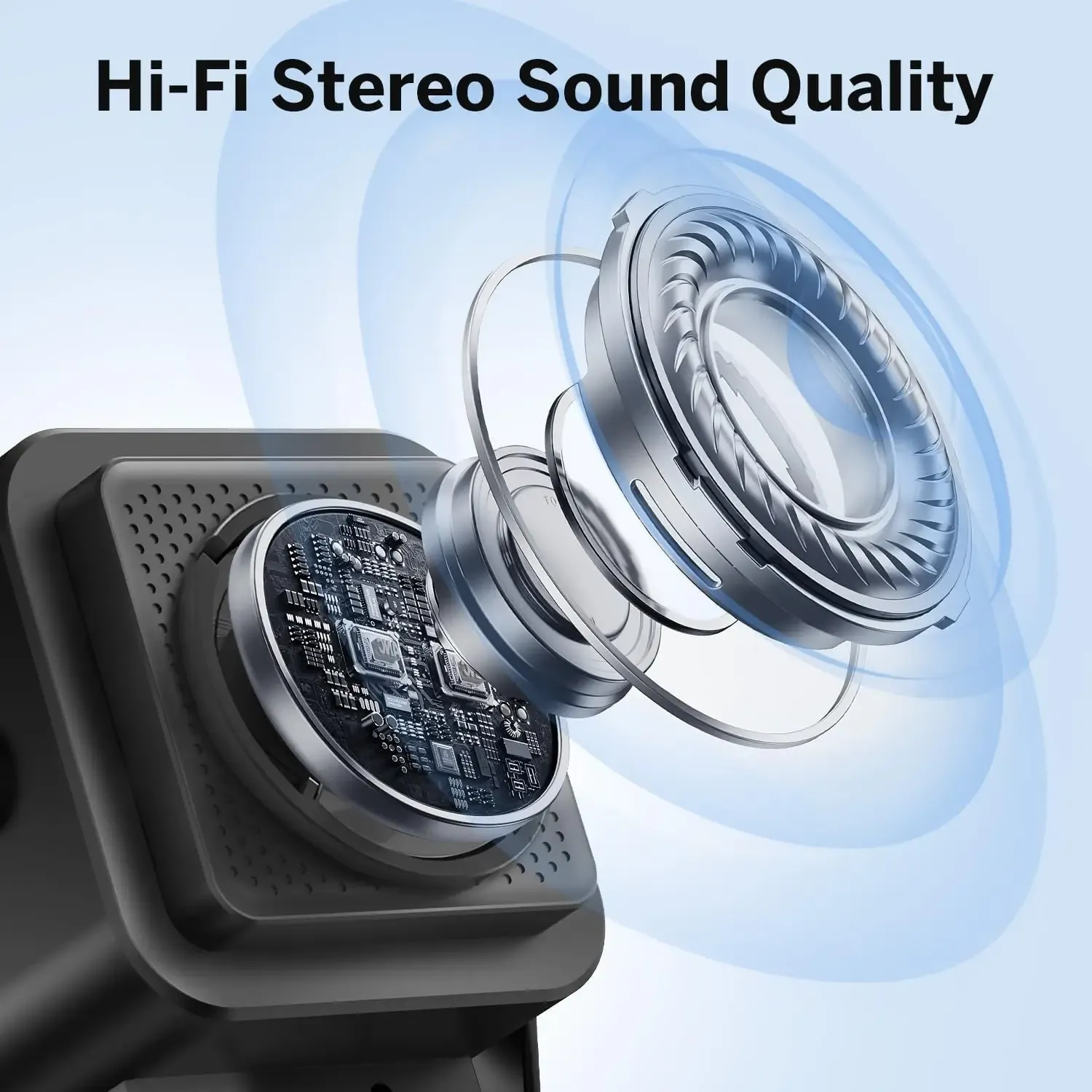 Enceinte Bluetooth portable 5 en 1 avec chargeur à induction automatique, 8 lumières RGB, support téléphone et son surround 4