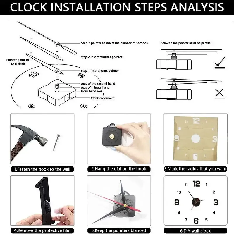 Horloge murale 3D en situation
