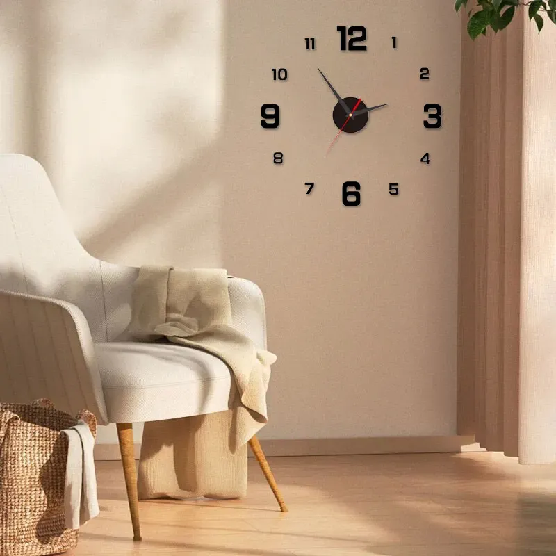 Horloge murale 3D dans une chambre