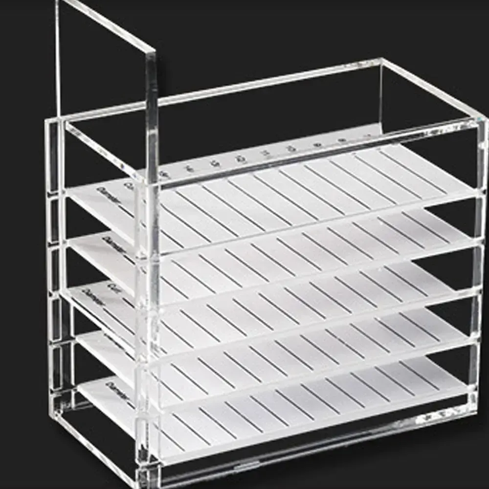 Boîte de rangement pour extensions de cils, finition acrylique