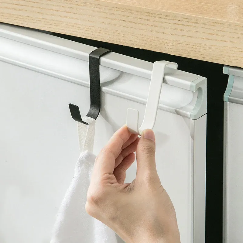Cintre en Z pour porte d'armoire de cuisine et de salle de bain, sans perçage, crochet de rangement multifonctionnel pour chapeaux 6